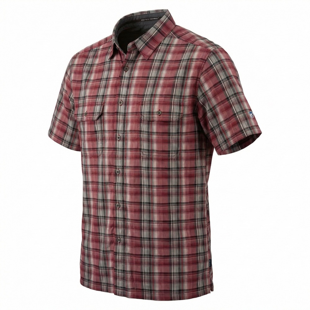 Kuhl Short Sleeve Hiking Shirt Mens Large Red